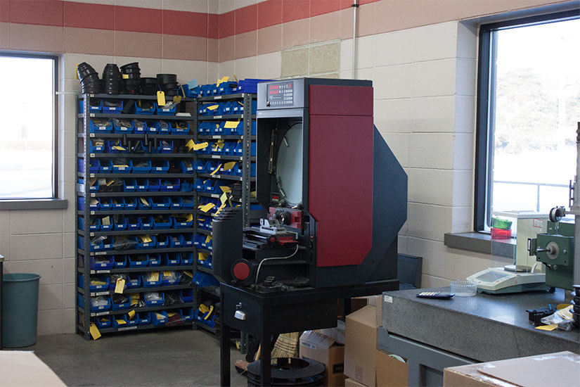 Precision achieved through Retlaw's quality control Optical Comparator Quality Control