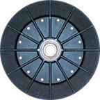 Plastic molded pulley wheel